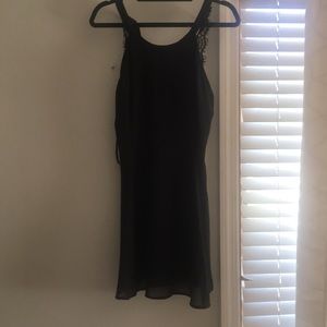 Naked zebra lace detail back shift dress